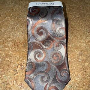 Claiborne Brown and Gray Swirl Tie